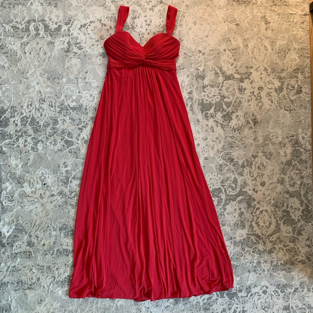 Red maxi gown